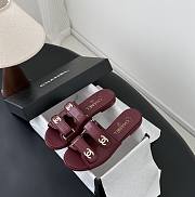 Chanel Mules Lambskin Dark Burgundy G47043 - 1