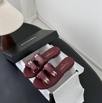 Chanel Mules Lambskin Dark Burgundy G47043