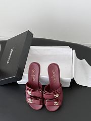 Chanel Mules Lambskin Dark Burgundy G47043 - 4