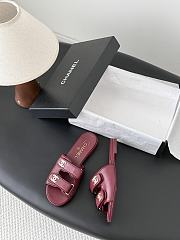 Chanel Mules Lambskin Dark Burgundy G47043 - 5
