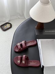 Chanel Mules Lambskin Dark Burgundy G47043 - 3