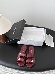 Chanel Mules Lambskin Dark Burgundy G47043 - 2