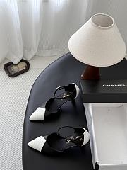 Chanel Mary Janes Lambskin Black & White 75mm - 5
