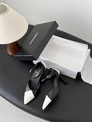 Chanel Mary Janes Lambskin Black & White 75mm - 2
