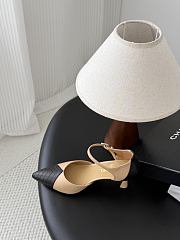 Chanel Mary Janes Lambskin Beige & Black 75mm - 3