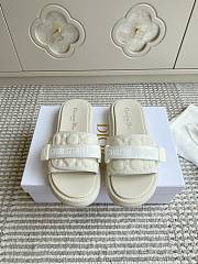 Dioriviera Dio(r)evolution Slide Quilted Cannage Leather-Effect Fabric White - 1
