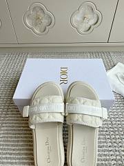 Dioriviera Dio(r)evolution Slide Quilted Cannage Leather-Effect Fabric White - 6
