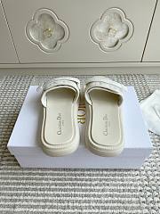 Dioriviera Dio(r)evolution Slide Quilted Cannage Leather-Effect Fabric White - 3