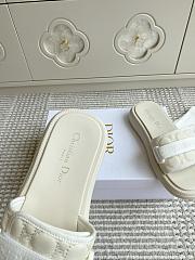 Dioriviera Dio(r)evolution Slide Quilted Cannage Leather-Effect Fabric White - 4
