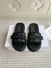 Dioriviera Dio(r)evolution Slide Quilted Cannage Leather-Effect Fabric Black - 1