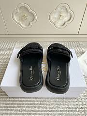 Dioriviera Dio(r)evolution Slide Quilted Cannage Leather-Effect Fabric Black - 6