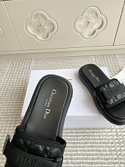 Dioriviera Dio(r)evolution Slide Quilted Cannage Leather-Effect Fabric Black - 5