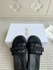 Dioriviera Dio(r)evolution Slide Quilted Cannage Leather-Effect Fabric Black - 3