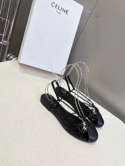 Celine Cocktail Sandal In Goatskin Black  - 6