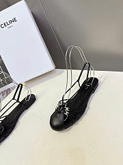 Celine Cocktail Sandal In Goatskin Black  - 5