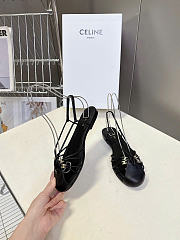 Celine Cocktail Sandal In Goatskin Black  - 4