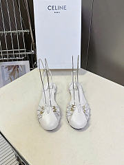 Celine Cocktail Sandal In Goatskin White - 1
