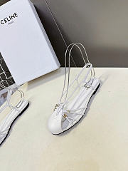 Celine Cocktail Sandal In Goatskin White - 6