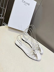 Celine Cocktail Sandal In Goatskin White - 4
