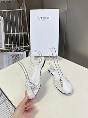 Celine Cocktail Sandal In Goatskin White - 3
