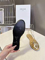Celine Cocktail Sandal In Laminated Lambskin Gold - 2