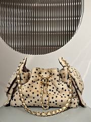 Chanel 25 Mini Handbag Lambskin Light Beige & Black AS5631 - 22x20x12.5cm - 4
