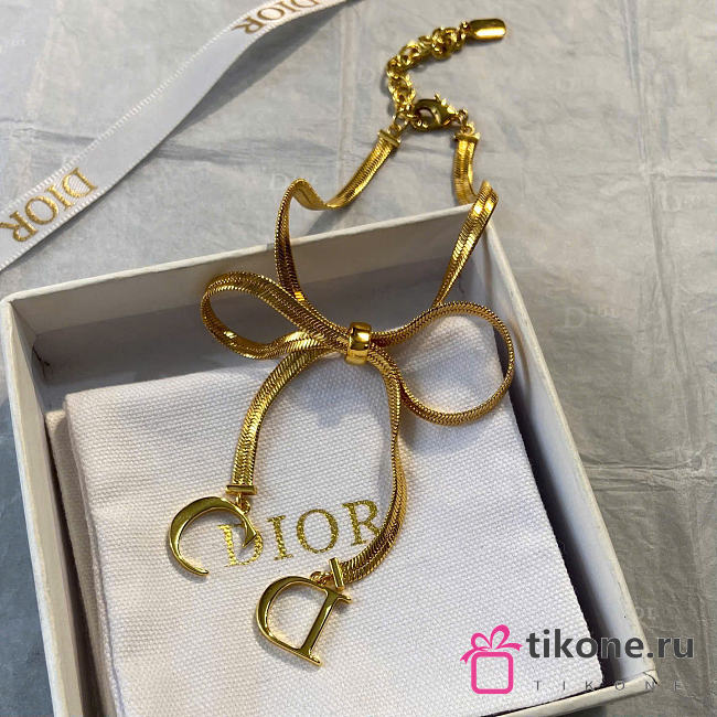 Dior CD Ribbon Bracelet Gold-Finish Metal B3285WOMMT_D300 - 1