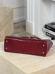 Chanel Small Tote Crocodile Embossed Calfskin & Gold-Tone Metal Dark Burgundy AS6243 - 39x20x13cm - 5
