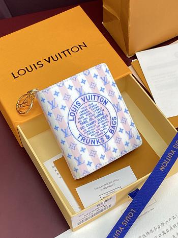 LV Charms Pocket Wallet Stamp Blue M29058 - 9x10x2.5cm