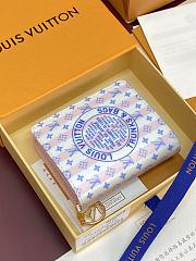 LV Charms Pocket Wallet Stamp Blue M29058 - 9x10x2.5cm - 5