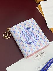LV Charms Pocket Wallet Stamp Blue M29058 - 9x10x2.5cm - 3