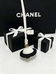 Chanel Mini Bag Charm Lambskin White & Black AP5246 - 4