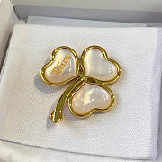 Set of Dior Sparkling Clover Brooches Gold-Finish Metal and Mother-of-Pearl V1866WOMMP_D301 - 5