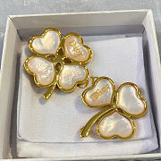 Set of Dior Sparkling Clover Brooches Gold-Finish Metal and Mother-of-Pearl V1866WOMMP_D301 - 3