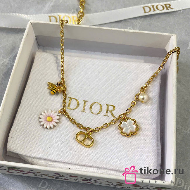 Dior CD Garden Bracelet Gold-Finish Metal, White Resin Pearl, Mother-of-Pearl and Multicolor Lacquer B3302WOMMP_D301 - 1