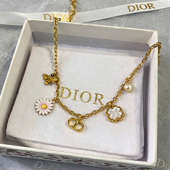 Dior CD Garden Bracelet Gold-Finish Metal, White Resin Pearl, Mother-of-Pearl and Multicolor Lacquer B3302WOMMP_D301