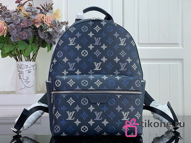 LV Discovery Backpack PM Monogram Shadow Navy Blue M28575 - 29x38x20cm - 1