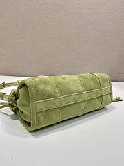 Prada Bonnie Suede Mini Handbag Agave 1BA486 - 23.5x12x9cm - 3