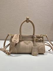 Prada Bonnie Suede Mini Handbag Water Lily 1BA486 - 23.5x12x9cm - 1