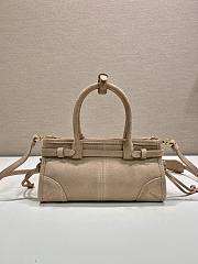 Prada Bonnie Suede Mini Handbag Water Lily 1BA486 - 23.5x12x9cm - 6