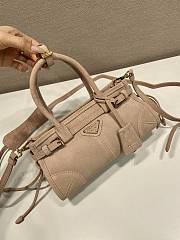 Prada Bonnie Suede Mini Handbag Water Lily 1BA486 - 23.5x12x9cm - 3