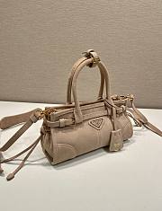 Prada Bonnie Suede Mini Handbag Water Lily 1BA486 - 23.5x12x9cm - 4