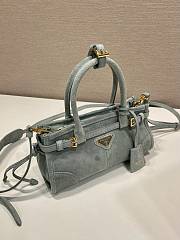 Prada Bonnie Suede Mini Handbag Opaline 1BA486 - 23.5x12x9cm - 3