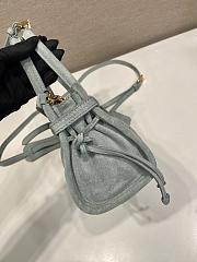 Prada Bonnie Suede Mini Handbag Opaline 1BA486 - 23.5x12x9cm - 4