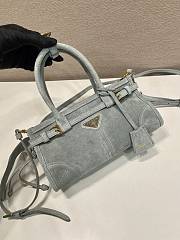 Prada Bonnie Suede Mini Handbag Opaline 1BA486 - 23.5x12x9cm - 6