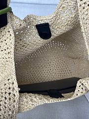 Loewe Small Punch Hole Hobo In Raffia And Calfskin Beige - 43x40x40cm - 6