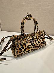 Prada Bonnie Mini Printed Leather Handbag Honey 1BA486 - 23.5x12x9cm - 3