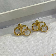 Dior CD Garden Stud Earrings Gold-Finish Metal and Mother-of-Pearl E4676WOMMP_D301 - 1