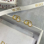 Dior CD Garden Stud Earrings Gold-Finish Metal and Mother-of-Pearl E4676WOMMP_D301 - 3