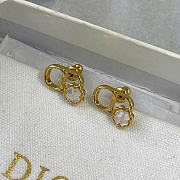 Dior CD Garden Stud Earrings Gold-Finish Metal and Mother-of-Pearl E4676WOMMP_D301 - 4